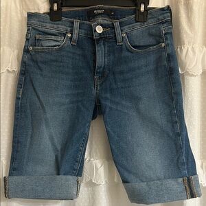 Hudson Jeans Blue Jean Shorts with Rolled Hem